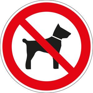 Mitführen von Hunden verboten Schild 
